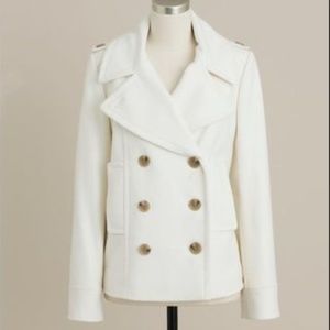 J.Crew Wool Harbor Peacoat in Ivory - size 4
